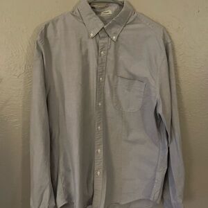 J. Crew Light Grey Casual Button-Down Shirt